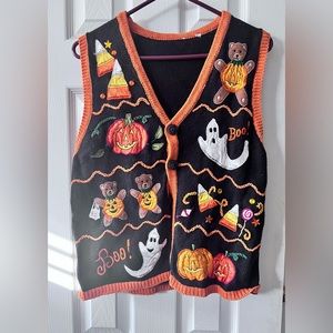Vintage Halloween Sweater Vest